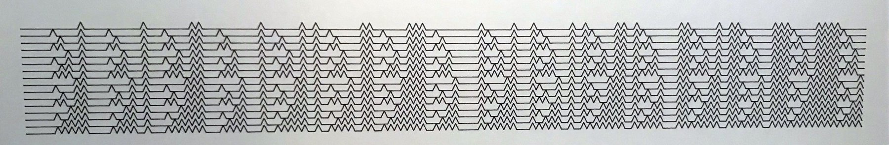 8 bits spikes, triangle slope, in sequence