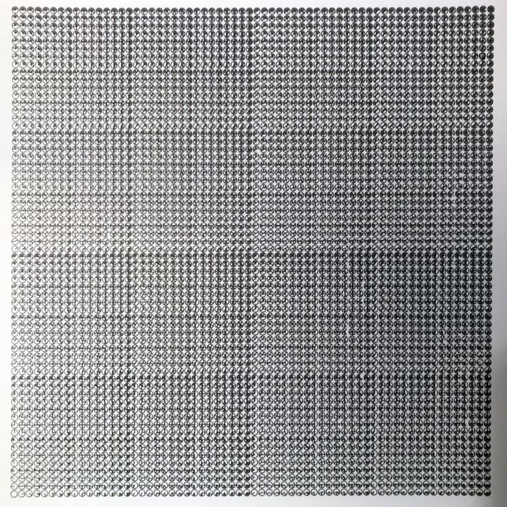 12 bits clocks, black on white, in sequence