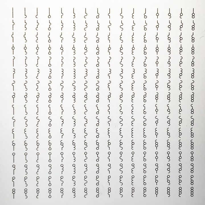 8 bits stick figures, arcs, black on white, in sequence