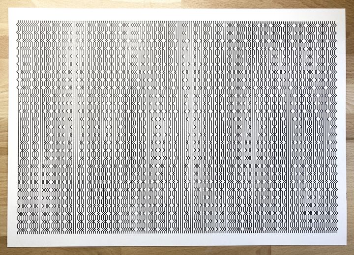 Step aside, 6 trits, black on white, in sequence